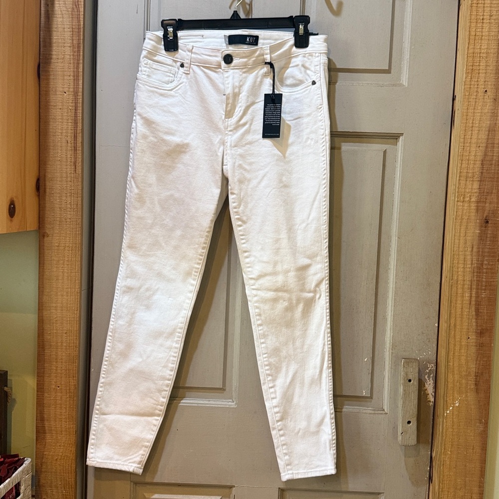 KUT from the Kloth Donna Ankle Skinny Jeans White - NWT - size 6